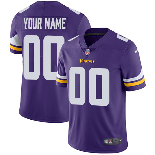 Best Limited Purple Nike NFL Home Men Jersey Customized Minnesota Vikings Vapor Untouchable->customized nfl jersey->Custom Jersey